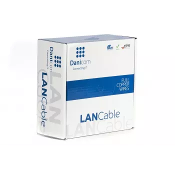 DSIT DANICOM CAT6A UTP 50m zunanji kabel s polnim vodnikom, PE plašč (Fca) - črn