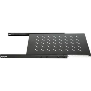 DSIT DS-UH45 izvlečna polica za stenske omare globine 450 mm, 1U, obremenitev 25 kg, črna