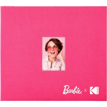 Kodak x Barbie 8x8 inch album za izrezke s platnenim ovitkom in okencem za sliko, roza (RODB2X3SBPK)