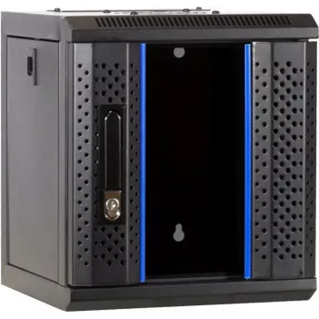 DSIT 6U 10 inch stensko strežniško ohišje z vrati iz stekla, 312x310x352 mm, črno (DS10-3306)