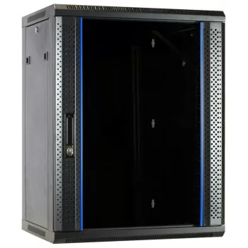 DSIT DS6615 15U stenska omara za strežnike z vrati iz stekla, 600x600x770 mm, črna