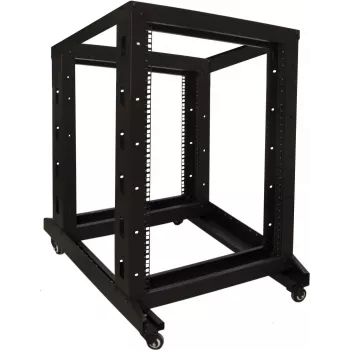 DSIT 18U 19-palčna samostoječa rack omara na kolesih, 600x800x1000 mm, nesestavljena, črna