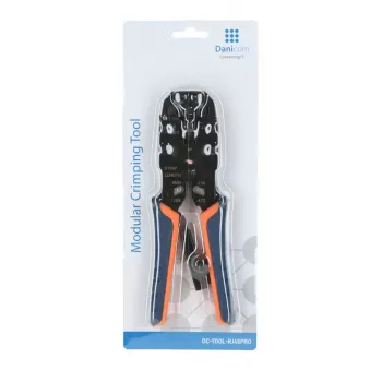 DSIT DC-TOOL-RJ45PRO profesionalno orodje za stiskanje RJ45 konektorjev z rezilom za kable in kleščami za odstranjevanje izolacije