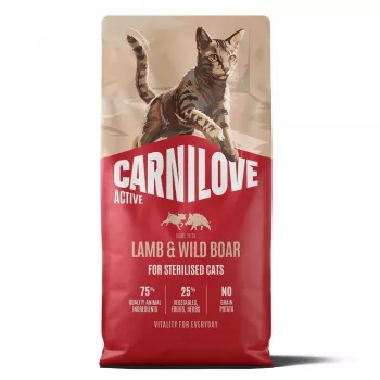 Carnilove Active Cat jagnjetina & divji prašič, za kastrirane mačke, 6kg