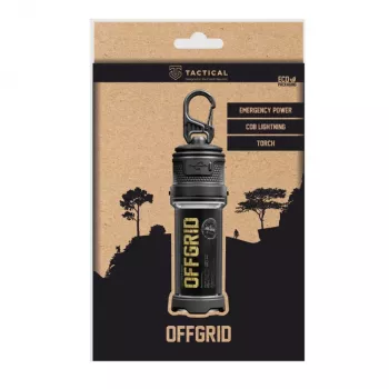 Tactical OffGrid LED svetilka powerbank 2000 lumnov, 5000 mAh, USB-C, IPX6, s povečavo