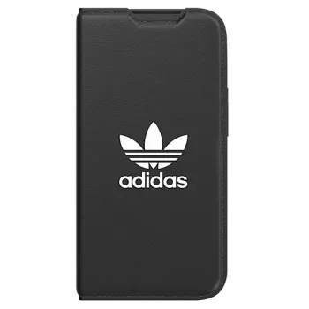 Adidas Originals Basic Booklet ovitek za iPhone 14 Pro, črn in bel