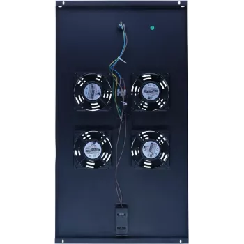 DSIT DS-FT100 4-ventilatorska hladilna enota za strežniški rack s termostatom za omare globine 1000 mm, 1U, 230V, črna
