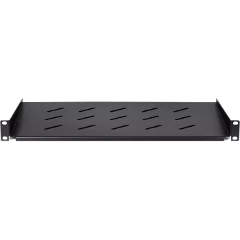 DS-IT 1U fiksna rack polica za stenske omare globine 450 mm, globina 300 mm, črna