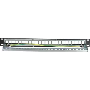 DSIT DS-Patch-24STP 24-portno keystone patch panel S/UTP 1U črn
