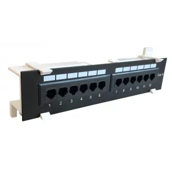 DS-IT CAT 6 stenski patch panel, 12-portni UTP (DS-Patch6-12UTP-WM)