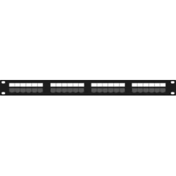 DSIT DS-Patch6a-24UTP 24-portno CAT6a UTP patch panel, 19 inch 1U, 10GbE, PoE+