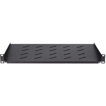 DS-IT 1U fiksna polica za 450 mm globoke stenske omare, 350 mm globine, črna