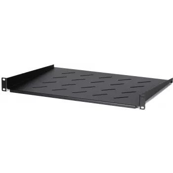DS-IT 1U fiksna polica za 450 mm globoke stenske omare, 350 mm globine, črna
