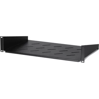 DSIT DS-FH2U300 2U fiksna rack polica za stenske omare globine 450 mm, globina 300 mm, črna