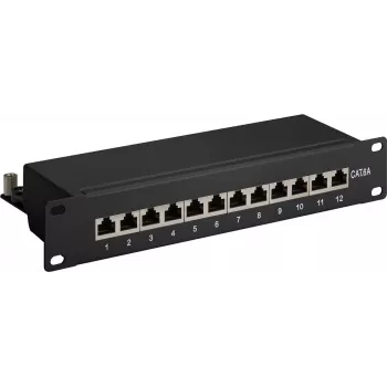 DSIT DS-10Patch6a-12STP 10-palčna 12-portna STP CAT 6a patch plošča