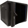 DSIT DS6609ZP 9U 19-palčno stensko strežniško ohišje s steklenimi vrati in perforiranimi stranskimi stenami, 600x600x501 mm, črno