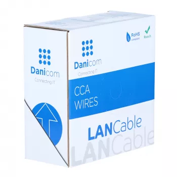 DSIT kabel CAT6 S/FTP 50m na kolutu, siv CCA (DC-SFTP6CCA50-GRY)
