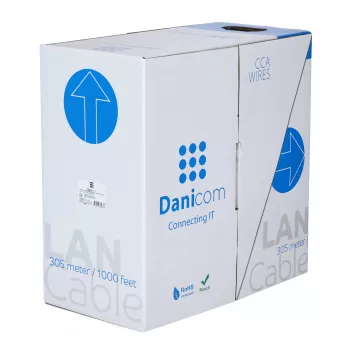DSIT omrežni kabel CAT6 U/UTP AWG 23/1 masiven bakren vodnik 305 m siv
