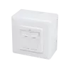DSIT nadometna vtičnica Cat.6/Class E, oklopljena, dvojni RJ45, bela (DC-Wall-Out-STP6-W)