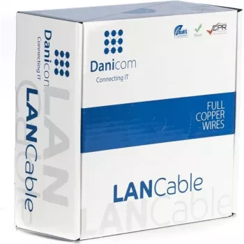 DSIT DANICOM CAT6 FTP 100m instalacijski kabel, polni bakreni vodnik - LSZH (Dca) - DC-FTP6-100S-DCA