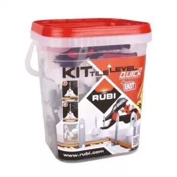 RUBI Tile Level Quick System 2941 – set za izravnavo ploščic s 100 sponkami, 100 zagozdami in kleščami za polaganje keramike brez robov