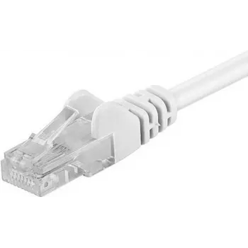 DSIT omrežni povezovalni kabel CAT 5e U/UTP 0,25 m, bel, CCA, Gigabit Ethernet, RJ45