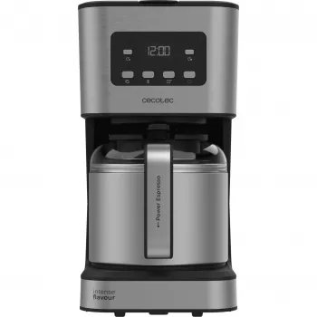 Cecotec Coffee 66 Drop & Thermo Time filtrni kavni aparat, 1,2 l termovka, 950 W, nerjavno jeklo/črna