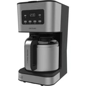 Cecotec Coffee 66 Drop & Thermo Time filtrni kavni aparat, 1,2 l termovka, 950 W, nerjavno jeklo/črna