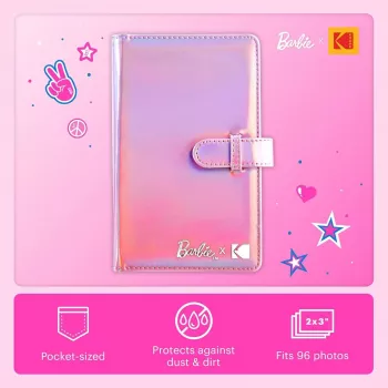 Kodak x Barbie mini foto album za 96 fotografij 2x3 inch, 16 strani, roza (RODB2X3AC)