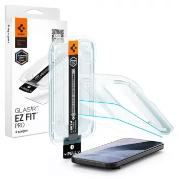 Spigen Glas.tR EZ Fit Pro AC 2-Pack kaljeno steklo za zaščito zaslona za Google Pixel 11 / Pixel 11 Pro – prozorno