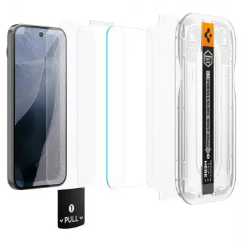 Spigen Glas.tR EZ Fit Pro AC 2-Pack kaljeno steklo za zaščito zaslona za Google Pixel 11 / Pixel 11 Pro – prozorno