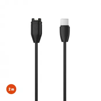 FIXED kabel USB-C na Garmin polnilni kabel 2m, črn - Forerunner Fenix Venu Vivoactive Instinct