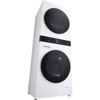 LG WashTower WT1210WWF pralno-sušilni stroj 12kg z Wi-Fi in toplotno črpalko, bel