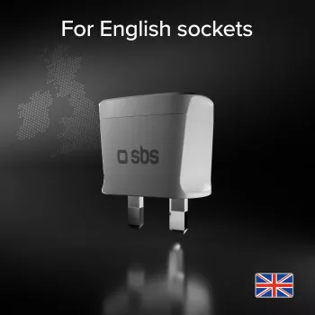 SBS univerzalni potovalni adapter za Veliko Britanijo - bel
