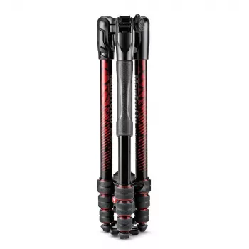 Manfrotto MKBFRTA4RD-BH Befree 4-segmentno aluminijasto potovalno stojalo s kroglično glavo, rdeče