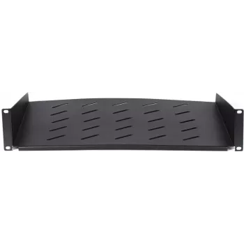 DSIT DS-FH2U400 2U fiksna polica za stenske omare globine 600 mm, globina 400 mm, črna