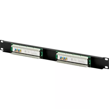 DSIT DS-Patch5-16UTP 19-palčni 1U CAT5e UTP 16-portni patch panel, črn