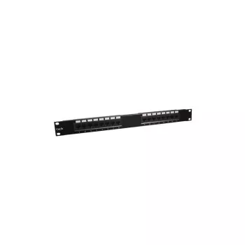 DSIT DS-Patch5-16UTP 19-palčni 1U CAT5e UTP 16-portni patch panel, črn
