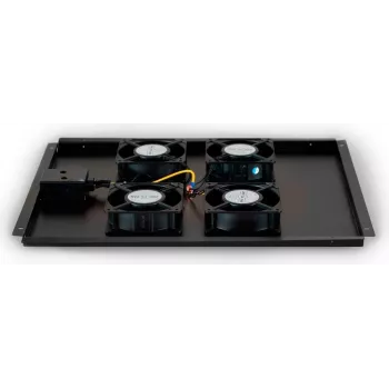 DSIT DS-FT80 hladilna enota za strežniški rack s 4 ventilatorji s termostatom za omare globine 800 mm, 1U, 230V, črna