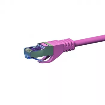 DSIT CAT 6a omrežni kabel LSOH - S/FTP - 10 metrov - roza - patch kabel