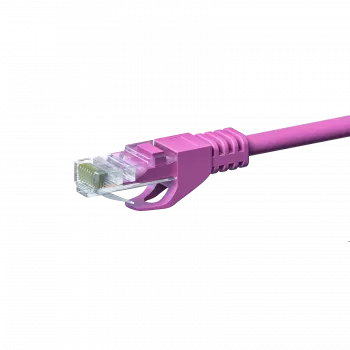 DSIT CAT 5e U/UTP omrežni patch kabel, 2m, roza, CCA, RJ45, 1 Gbit/s, 100 MHz