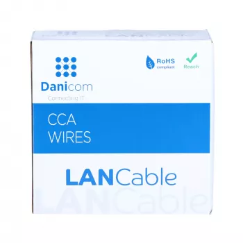DSIT CAT5e F/UTP 50m gibek siv CCA omrežni kabel na kolutu (DC-FTP5CCA50-GRY)