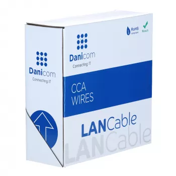 DSIT CAT5e SF/UTP omrežni kabel AWG 26/7 gibek 100 metrov siv CCA