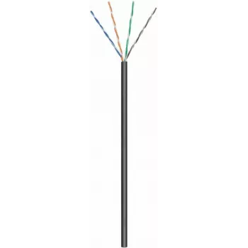 DSIT CAT6 zunanji omrežni kabel, U/UTP, AWG 23/1 polni vodnik, 305 m, črn, CCA