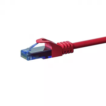 DSIT CAT6a U/UTP 100 % bakren patch kabel, 20 m, rdeč, konektor RJ45 na konektor, 10 Gbit/s, 500 MHz