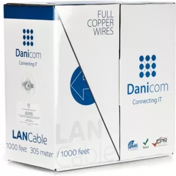 DSIT DANICOM CAT6 100 % baker UTP 305m kabel z masivnim vodnikom - LSZH (Cca) (DC-UTP6-305S-CCA)