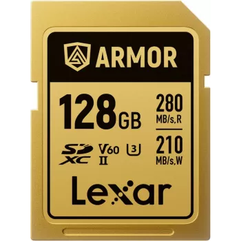 Lexar Professional ARMOR GOLD 128GB SDXC UHS-II V60 pomnilniška kartica (LSDAMGL128G-RNNNG)