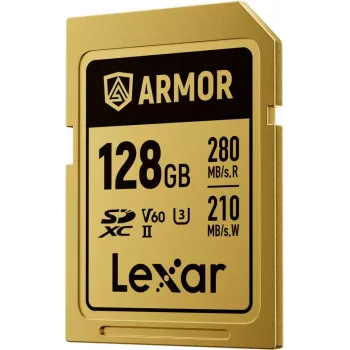 Lexar Professional ARMOR GOLD 128GB SDXC UHS-II V60 pomnilniška kartica (LSDAMGL128G-RNNNG)