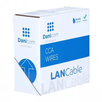 DSIT CAT5e zunanji omrežni kabel U/UTP AWG 26/1 gibek 100m črn
