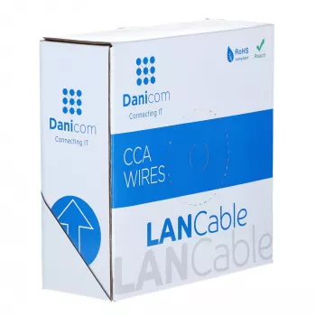 DSIT CAT5e zunanji omrežni kabel F/UTP AWG 24/1 polni vodnik 100 metrov črn